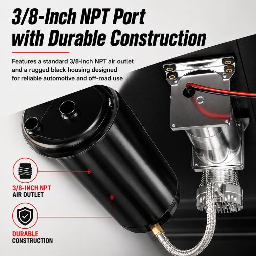 200PSI 3/8 NPT Heavy Duty Air Train Horn/Air Ride Suspension Compressor