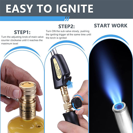 Soldering Welding Torch (Fuel by MAPP, Map/Pro,Propane)