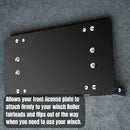 Flip-Up Winch Roller Fairlead Mount License Plate Holder Bracket-5