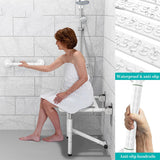 Folding Shower Seat w/ Safety Grab Bar