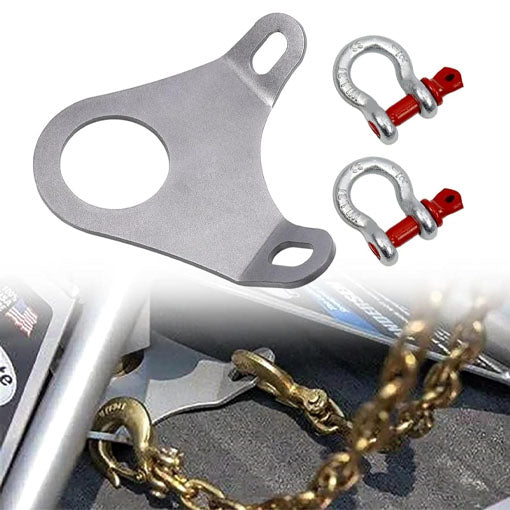 5th Wheel Safety Chain Plate with Shackles