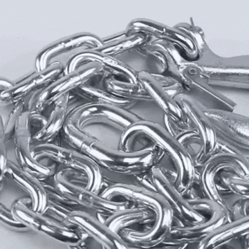 5th Wheel Safety Chain Plate with Shackles - 0