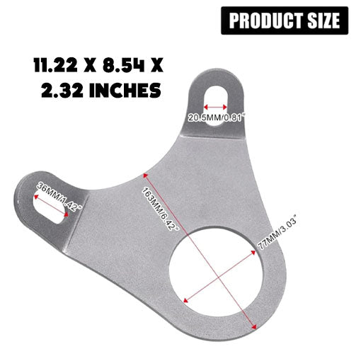 5th Wheel Safety Chain Plate with Shackles
