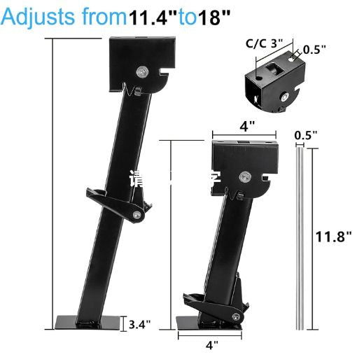 2-Pack Telescoping Trailer Stabilizer Jacks