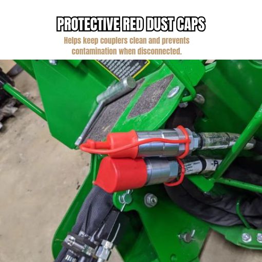 2-Set 1/2'' Ag Hydraulic Tractor Quick Connect Couplers with Dust Caps