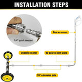 2-in-1 Pressure Washer Undercarriage Cleaner and Water Broom Attachment