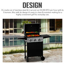 3 Burner BBQ Propane Grill-6