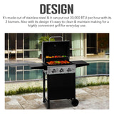 3 Burner BBQ Propane Grill