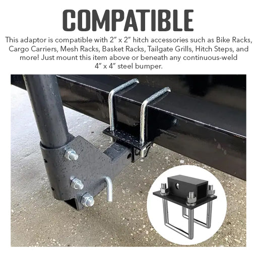4x4" RV Bumper Receiver Adapter