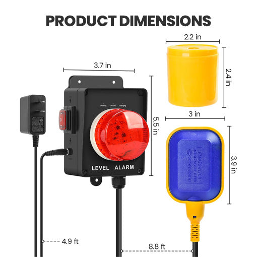 Indoor or Outdoor High Water Septic Tank Alarm