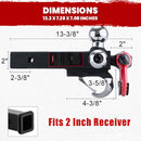 5-in-1 Trailer Hitch Tri-Ball Mount with Hook, Pin, & Shackle-6