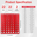 Wall-Mountable Bolt and Nut Identifier Gauge-6