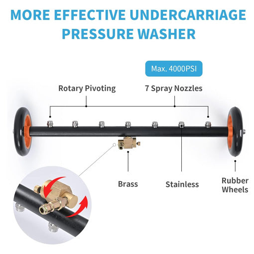 24-inch Pressure Washer Undercarriage Cleaner