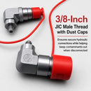 90-Degree 1/2" Flat Face Hydraulic Quick Connect Coupler Set-6