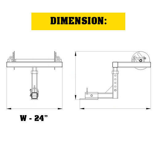Hitch-mounted Barb Wire Unroller