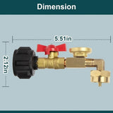 Propane Refill Adapter with Valve and Gauge