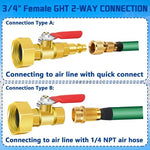 RV Winterize Blowout Adapter with Shut-off Valve Kit