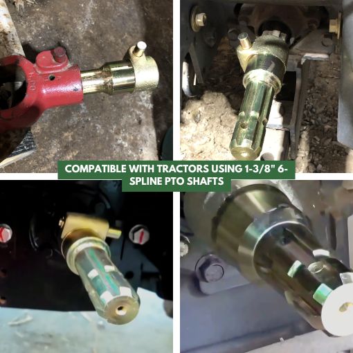 2-Pack Quick Connect PTO Extender for Tractor