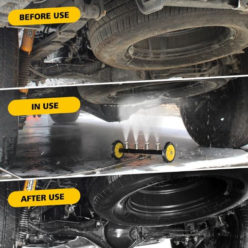 2-in-1 Pressure Washer Undercarriage Cleaner and Water Broom Attachment