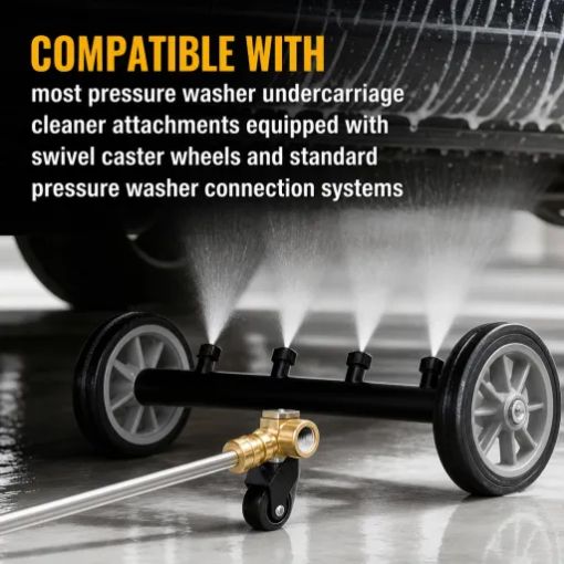 Pressure Washer Undercarriage Cleaner Swivel Wheel