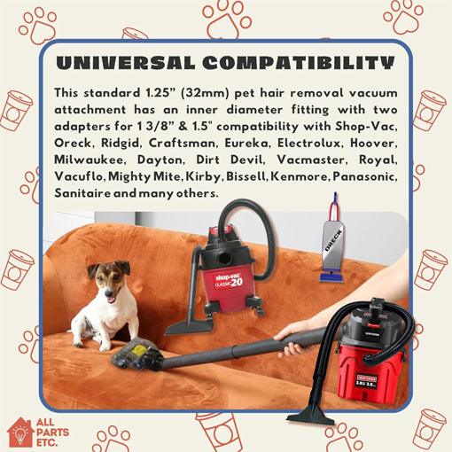 Universal Pet Hair Removal Turbo Brush Vacuum Attachment