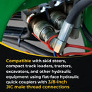 90-Degree 1/2" Flat Face Hydraulic Quick Connect Coupler Set-7