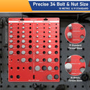 Wall-Mountable Bolt and Nut Identifier Gauge-7