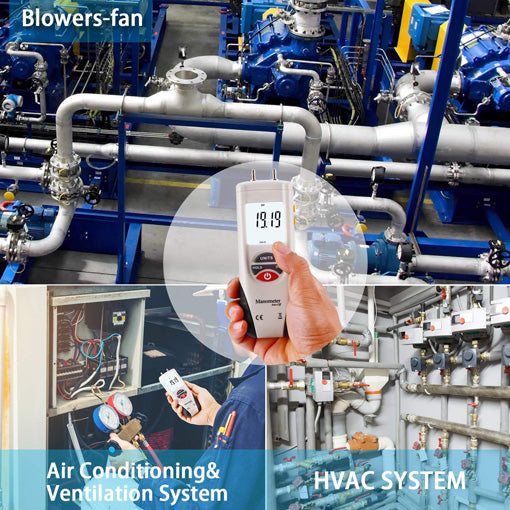 HVAC Digital Manometer Gas Pressure Tester
