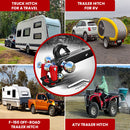 5-in-1 Trailer Hitch Tri-Ball Mount with Hook, Pin, & Shackle-7