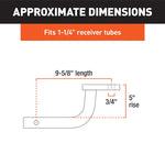 5-inch Rise Class 2 Trailer Hitch Ball Mount