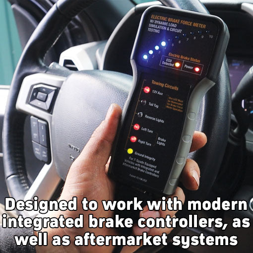 Electric Brake Force Meter with Dynamic Load Simulation and Circuit Testing