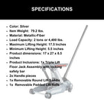 Heavy Duty Triple Lift Floor Jack