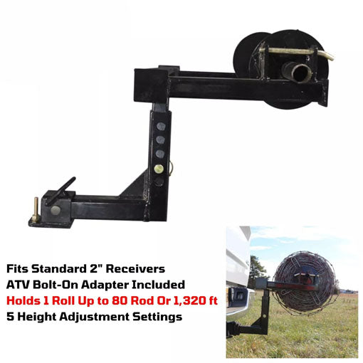 Hitch-mounted Barb Wire Unroller