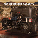 Motorcycle Trailer Hitch Carrier with Loading Ramp