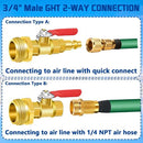 RV Winterize Blowout Adapter with Shut-off Valve Kit-7