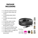 30 FT Pressure Washer Sewer Jetter Kit-8