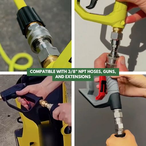 Anti-Twist 3/8” NPT Pressure Washer Swivel Fitting