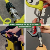 Anti-Twist 3/8” NPT Pressure Washer Swivel Fitting