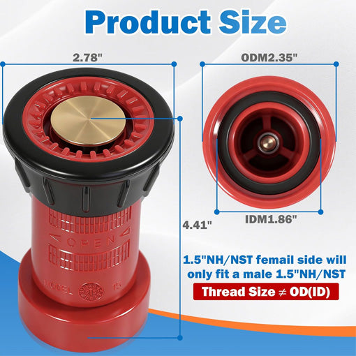 High Pressure Fire Hose Nozzle