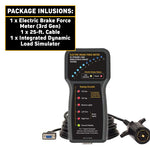 Electric Brake Force Meter with Dynamic Load Simulation and Circuit Testing