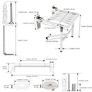 Folding Shower Seat w/ Safety Grab Bar-8
