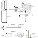 Folding Shower Seat w/ Safety Grab Bar