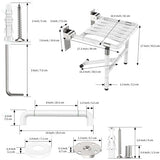 Folding Shower Seat w/ Safety Grab Bar