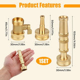 Heavy-Duty Brass Adjustable Twist Hose Nozzle with Valve