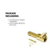 PTO Extension Adapter with Power Take Off Pin Quick Yoke