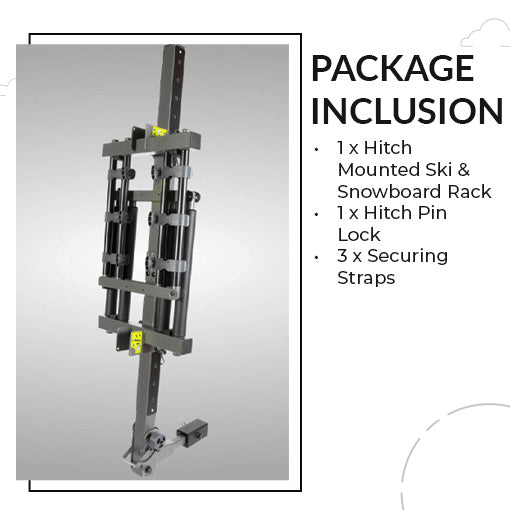 Hitch Mounted Ski & Snowboard Rack
