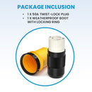 50 AMP RV Power Cord Cover Twist Lock Plug-8