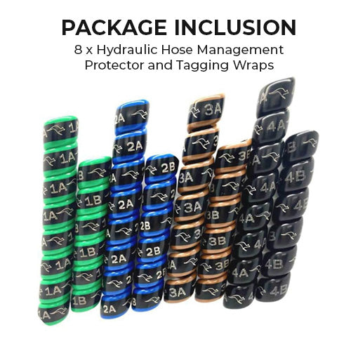 Hydraulic Hose Management Protector and Tagging Wraps