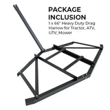 66" Heavy Duty Drag Harrow for Tractor, ATV, UTV, Mower