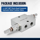 3/8” NPT Ports Dual Crossover Hydraulic Relief Cushion Valve-6